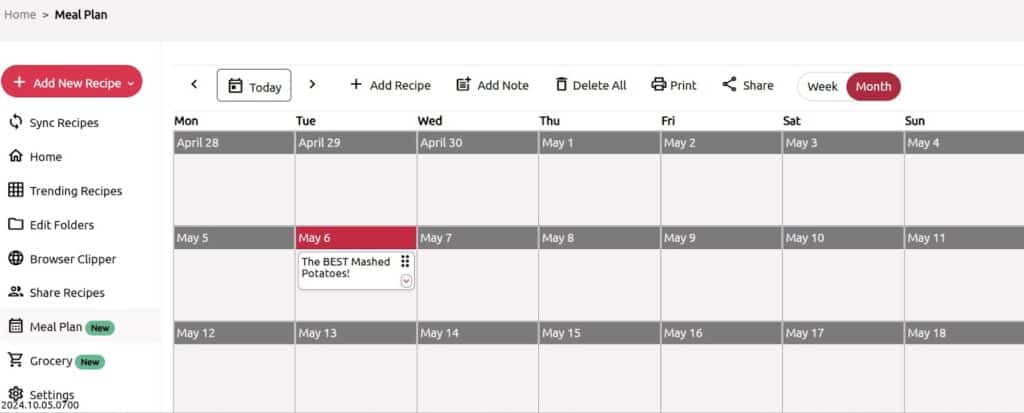 meal plan