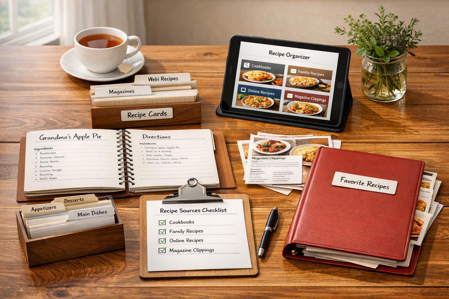 Organize Recipes by Source: Checklist