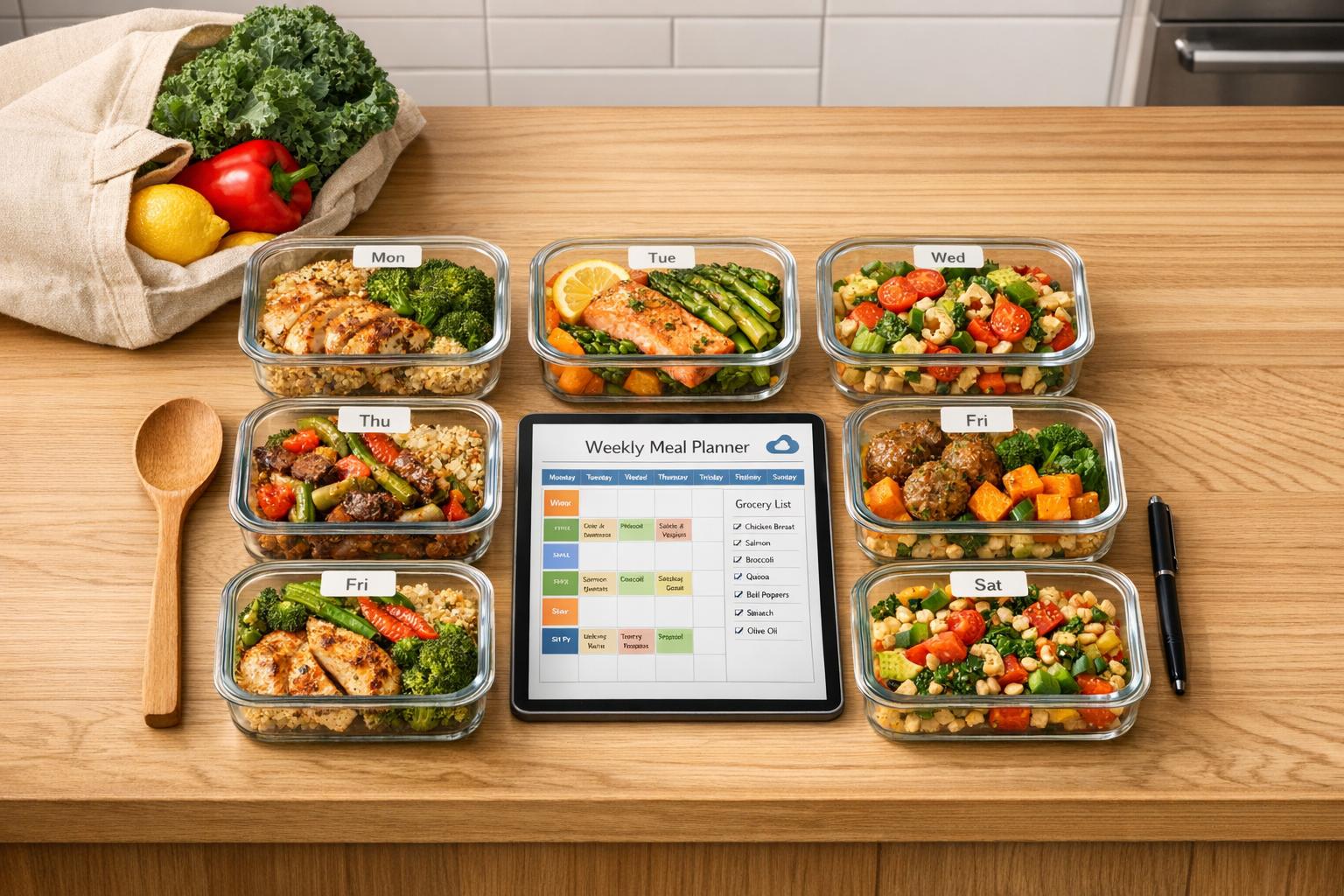 Weekly Meal Prep with a Digital Planner