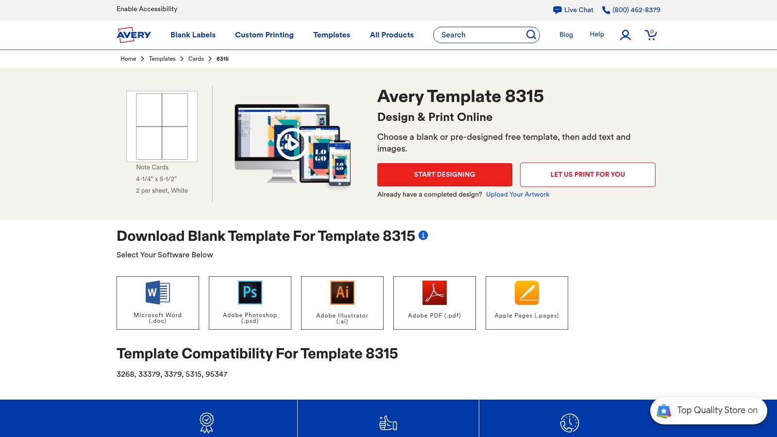Avery – Downloadable Word Templates for Card/Index/Postcard Stock
